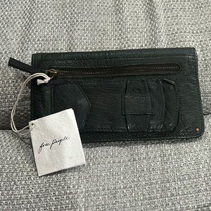 Free People Black Leather Wallet